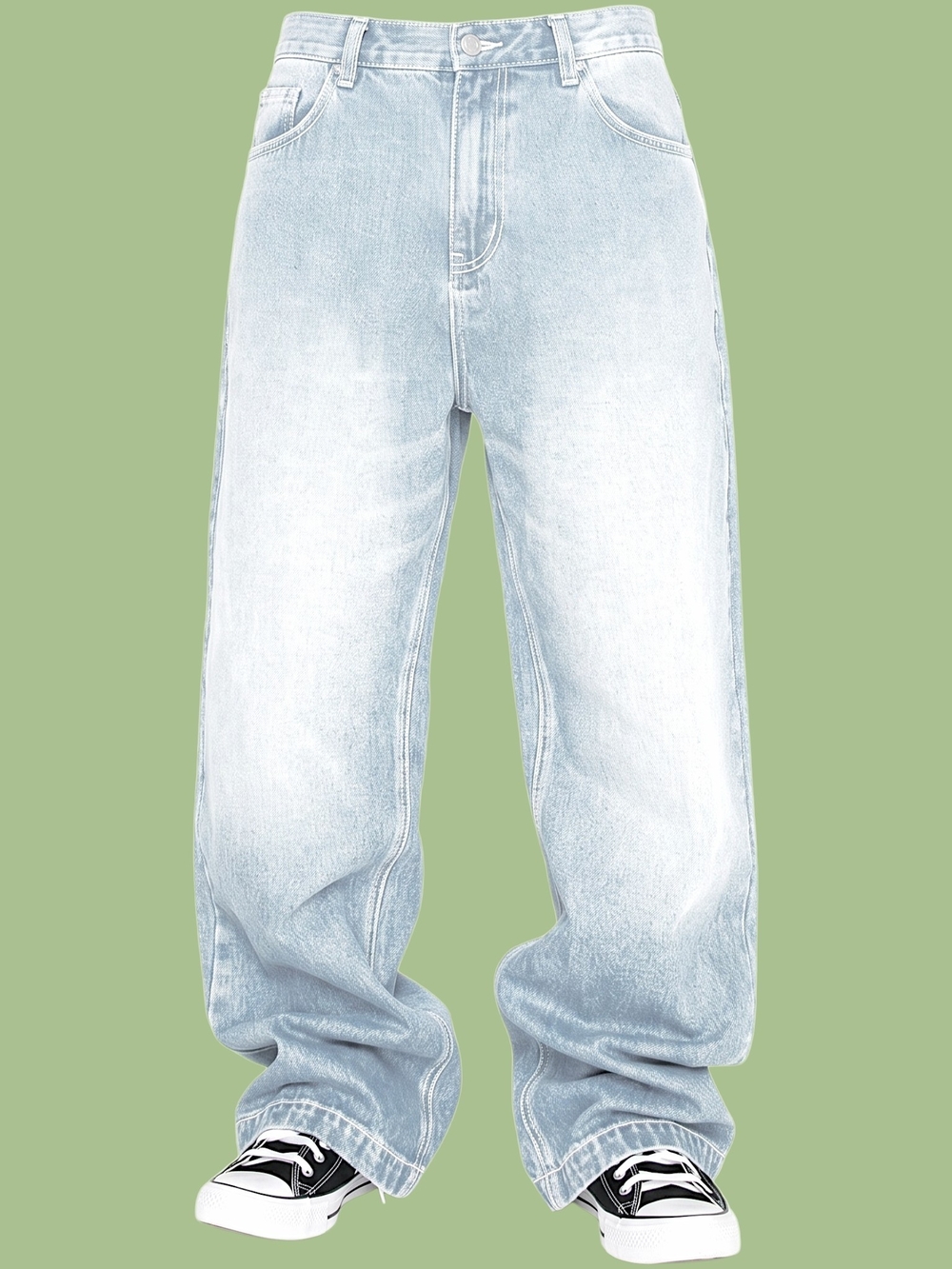 🚹 Victorious 🏆 Titan Premium Ultra Baggy Wide-leg Jeans [LIGHT INDIGO] DL981